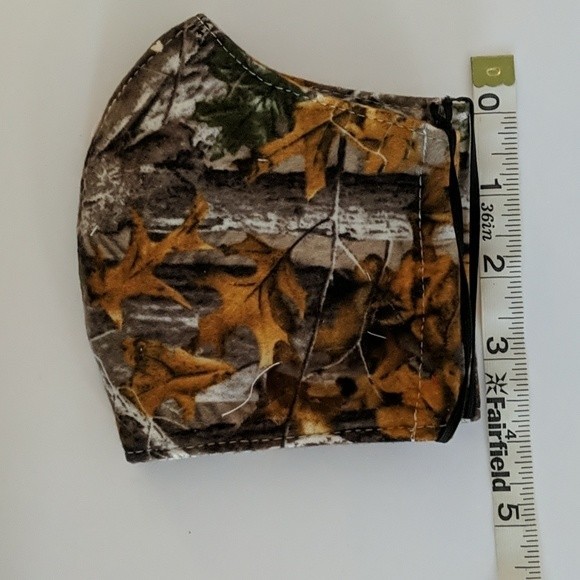 Reusable Face Masks (2) & Silicone Bracket - Outdoors Camo Hunting - Picture 3 of 6